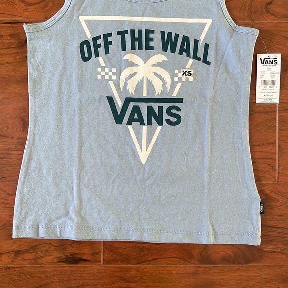 COPY - NWT Vans Off The Wall Blue and White Tank Top Muscle Tee Shirt - Picture 3 of 6